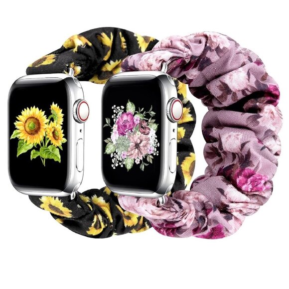 Lot of elastic scrunchie apple compatible watch bands - Picture 2 of 8